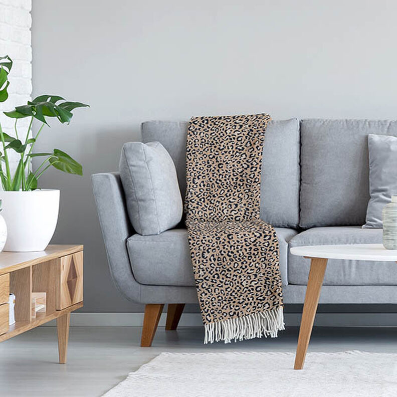 Kuschelfleece Leomuster – mittelbraun, image number 6