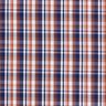 Hemdenstoff klassisches Karo – marineblau/kupfer,  thumbnail number 1