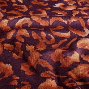 Romanit Jersey Leomuster – aubergine/terracotta, 