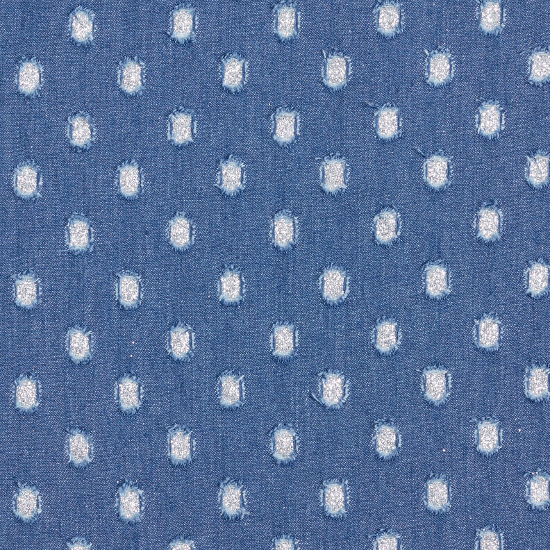 Jeansstoff Glitzerpunkte – jeansblau,  image number 1