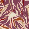Viskosejersey abstrakte Wellen – aubergine/hellaltrosa,  thumbnail number 1