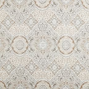 Dekostoff Jacquard elegante Kacheln &ndash; anemone/hellbeige, 