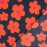 Teddyplüsch Blumen | Poppy Fabrics – marineblau/orange,  thumbnail number 5