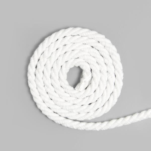 Baumwollkordel [Ø 5 mm] - weiss,  image number 1