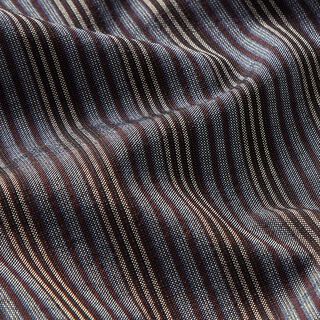 Hemdenstoff breite und schmale Streifen – blau/anthrazit, 