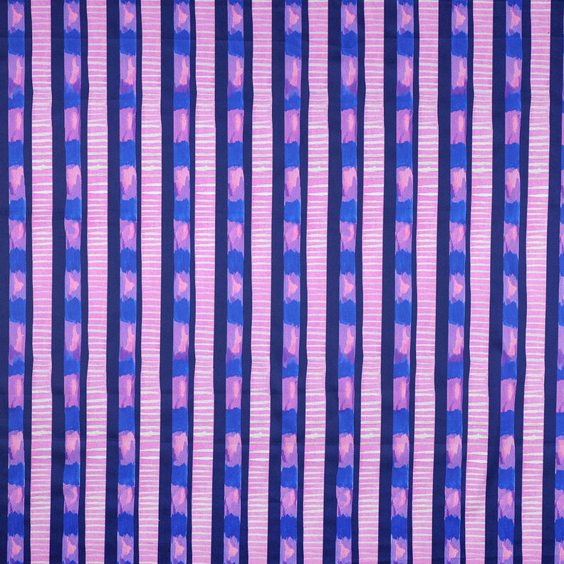 Baumwollsatin Streifen | Nerida Hansen – marineblau/pink,  image number 1