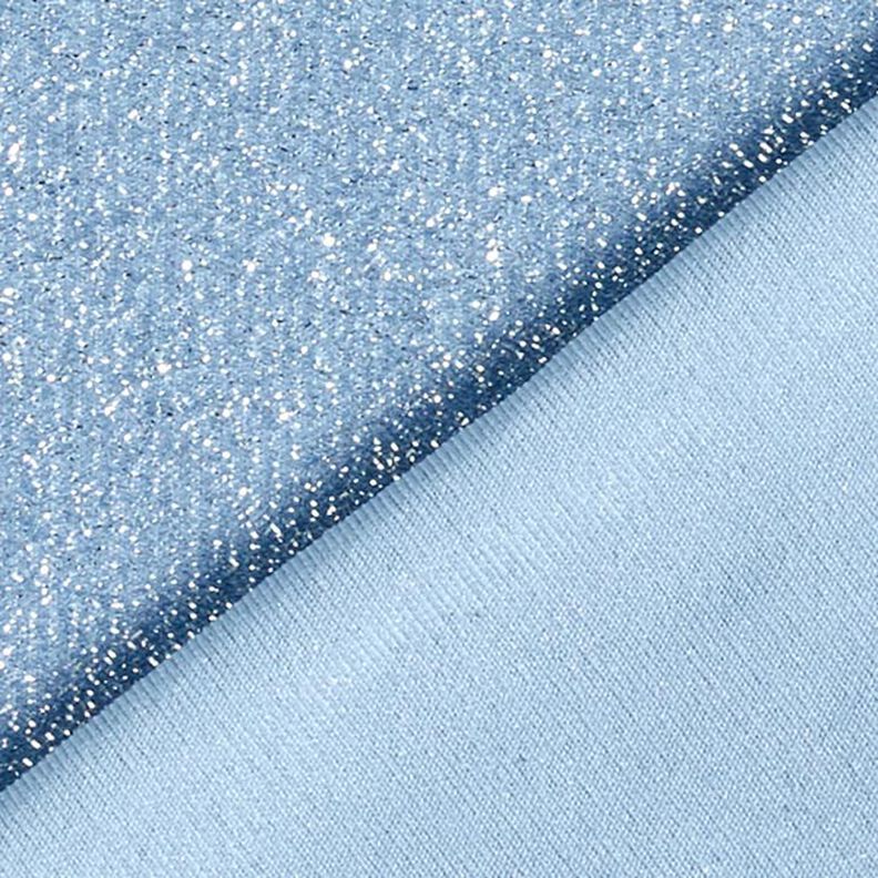 Jersey Stoff Lamettaglitzer Glamour – hellblau,  image number 3