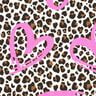 French Terry Sommersweat Leo und Neon-Herzen – cashew/neonpink,  thumbnail number 5