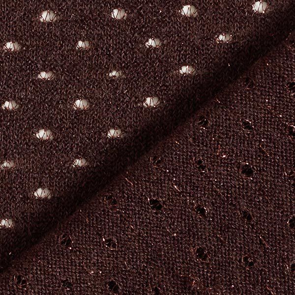 Feinstrick Lurexpunkte Glitzer – braun, image number 4