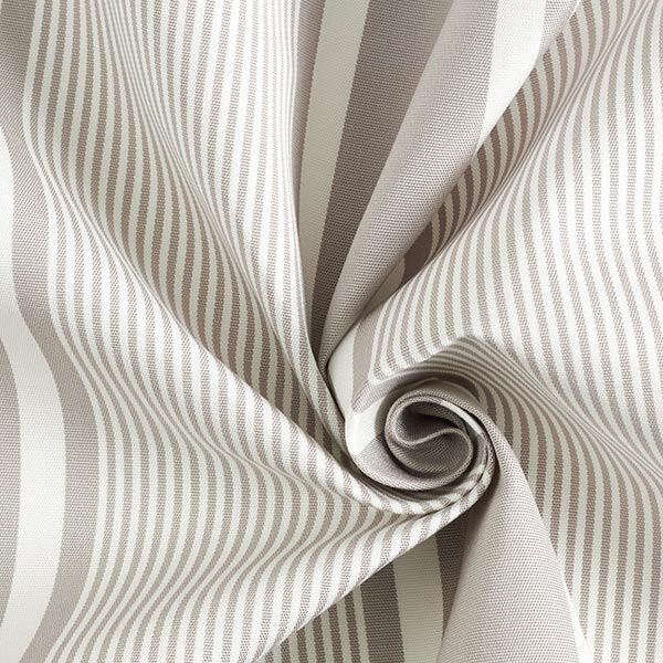 Outdoorstoff Canvas Streifenmix – hellgrau/weiss,  image number 4