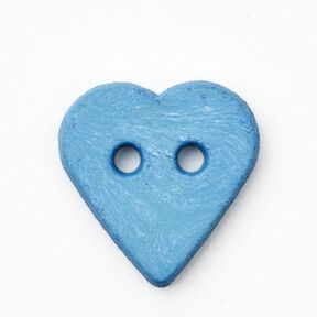 Herzknopf [Ø 15 mm] – brilliantblau, 