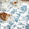 Dekostoff Halbpanama fröhliche Tänzer 280 cm – ozeanblau/weiss,  thumbnail number 8