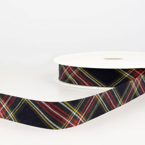 Schrägband Schottenkaro [20 mm] – schwarz, 
