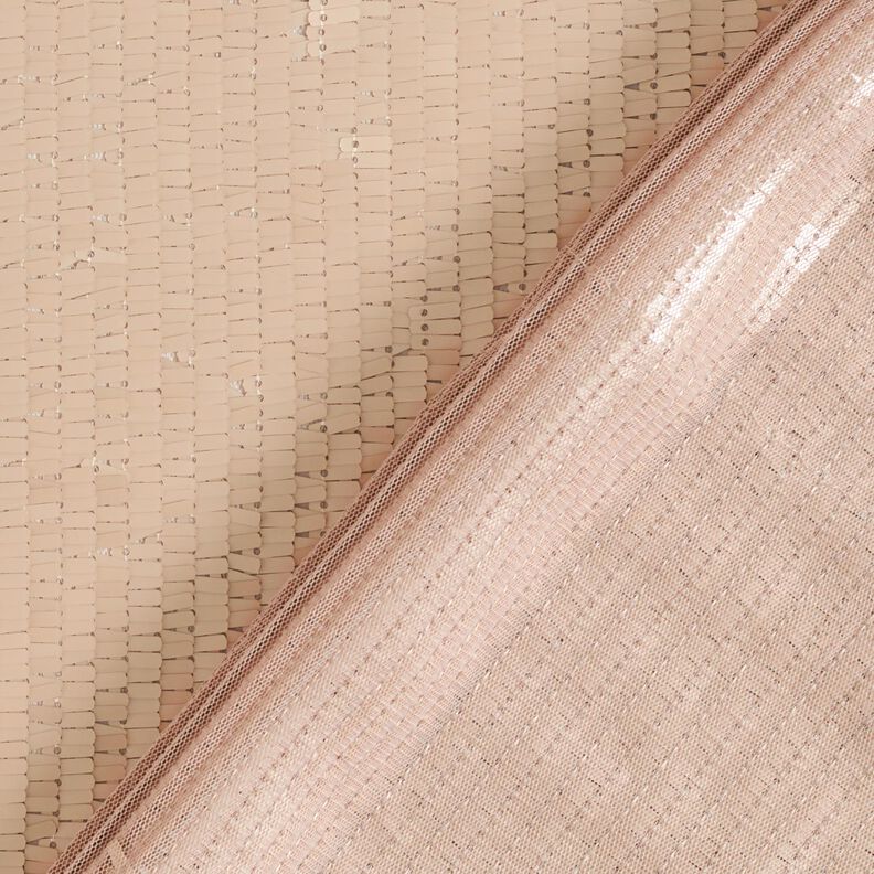 Paillettenstoff Rechtecke – hellaltrosa,  image number 3