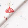 Baumwollstoff Cretonne tanzende Tiere – weiss/rot,  thumbnail number 4