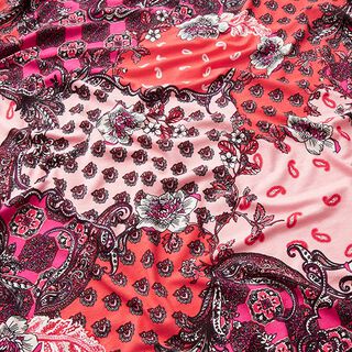 Viskosejersey expressives Paisley-Muster – rot, 