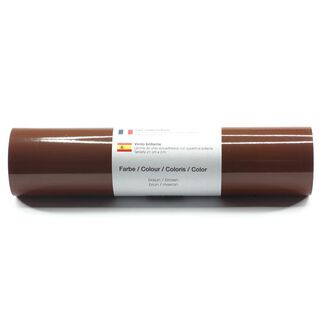 Selbstklebende Vinylfolie glänzend [21cm x 3m] – braun, 