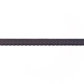 Elastisches Einfassband Spitze [12 mm] – dunkelgrau, 