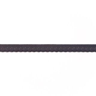Elastisches Einfassband Spitze [12 mm] – dunkelgrau, 