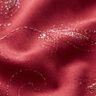 Feincord Glitzerstickerei Blumen – karminrot,  thumbnail number 3