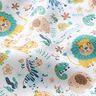 Baumwollsatin Safari Tiere – weiss/hellblau,  thumbnail number 2