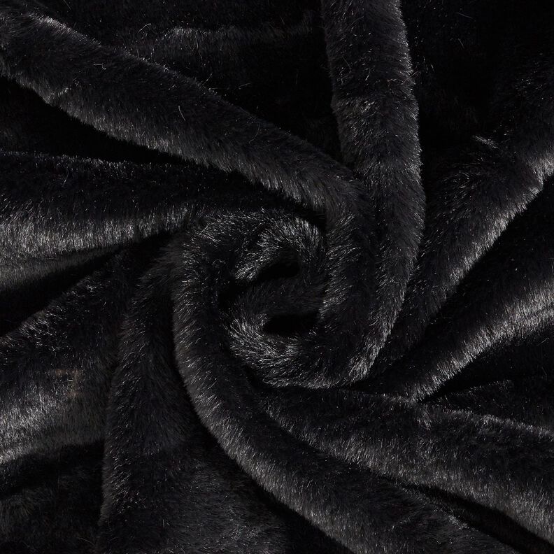 Hochwertiges, einfarbiges Kunstfell – schwarz,  image number 1