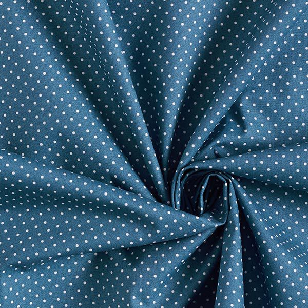 Beschichtete Baumwolle kleine Punkte – jeansblau