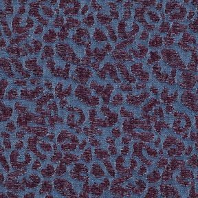 Hosenstoff Denim-Optik Leoprint – aubergine/jeansblau, 