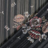 Chiffon mit Satin- und Metallicstreifen Blumen – schwarz/weiss,  thumbnail number 5