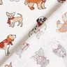 Baumwollstoff Cretonne verspielte Hunde – mittelbraun/elfenbein,  thumbnail number 4