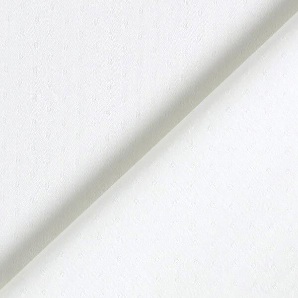 Stretch Baumwoll-Jacquard Pünktchen – wollweiss | Reststück 50cm
