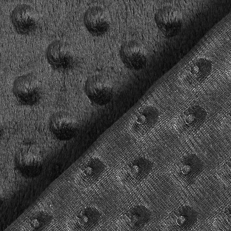 Kuschelfleece geprägte Punkte – schwarz – Muster,  image number 4