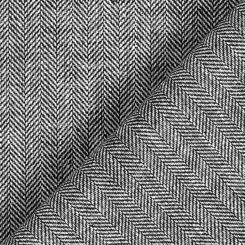 Leinen-Baumwoll-Mix Fischgrat – schwarz,  image number 4