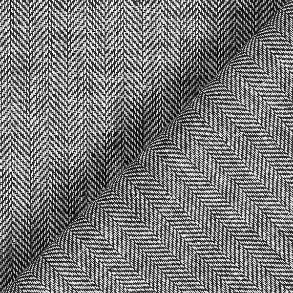 Leinen-Baumwoll-Mix Fischgrat – schwarz,  image number 4