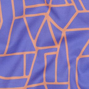 Baumwoll-Voile Town | Nerida Hansen – blaulila/pfirsichorange, 