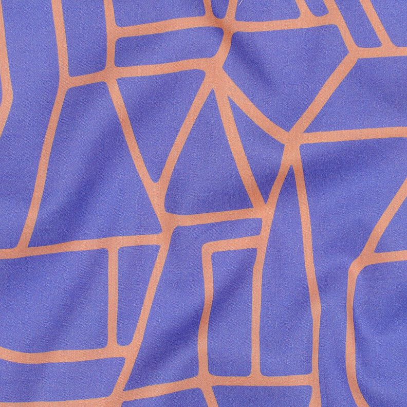 Baumwoll-Voile Town | Nerida Hansen – blaulila/pfirsichorange,  image number 2