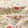 Dekostoff Halbpanama Waldtiere und Blumen – natur/grün,  thumbnail number 2