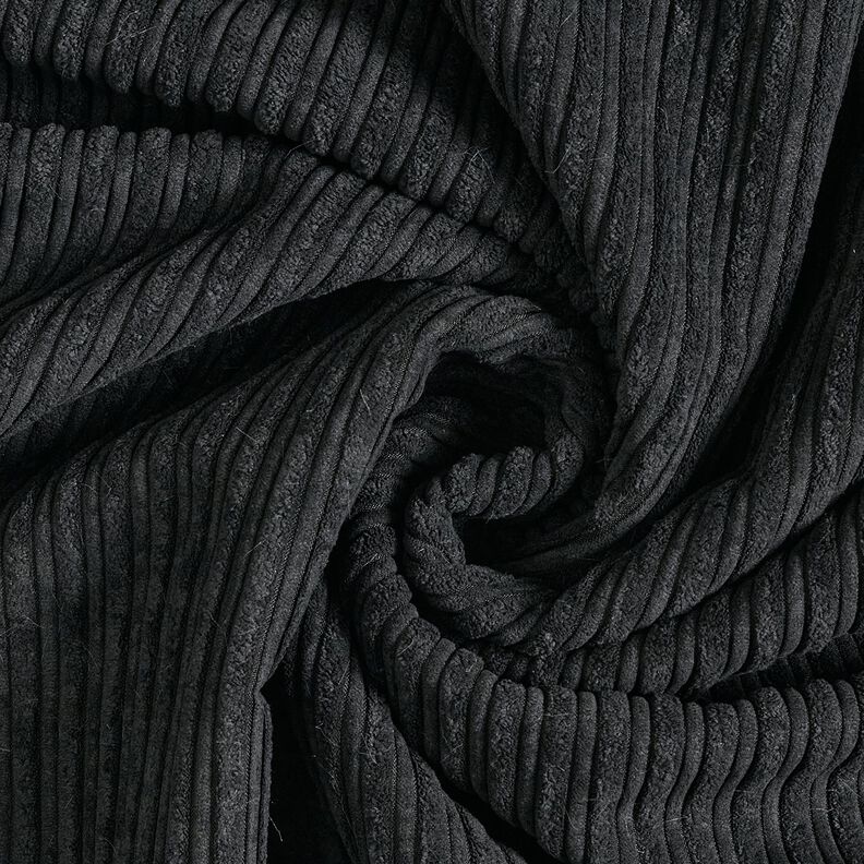 Cord mit Kunstfell-Abseite – schwarz, image number 3
