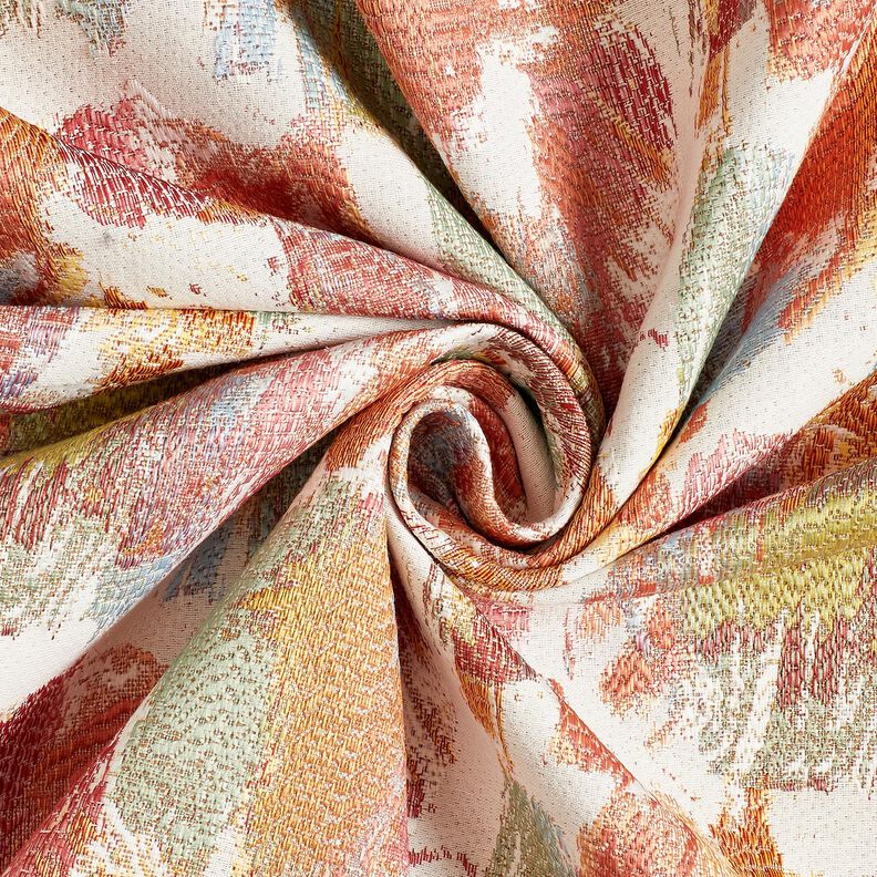 Dekostoff Gobelin abstrakte Kunst &ndash; hellbeige/hellbeere,  image number 3