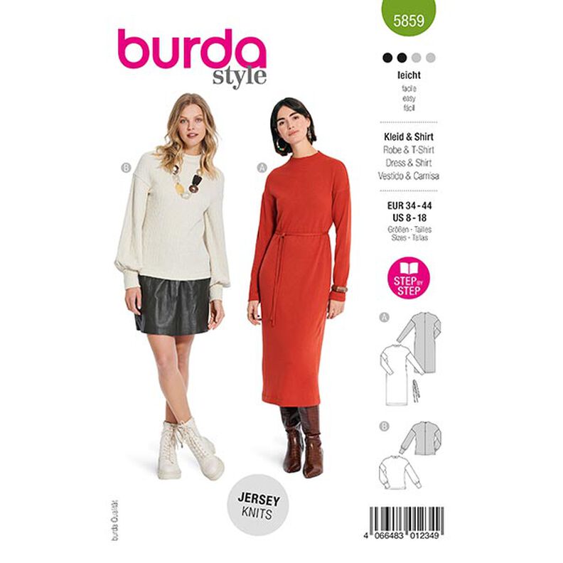 Kleid / Shirt | Burda 5859 | 34-44,  image number 1