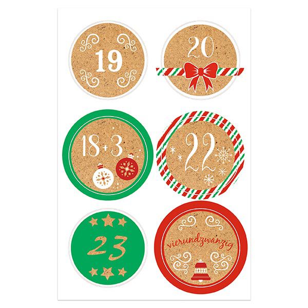 Sticker-Set Adventszahlen [ 24 Stück ] – Farbmix,  image number 7