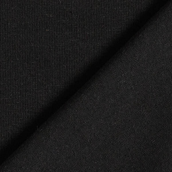 Jersey Baumwoll-Leinen-Mix uni – schwarz
