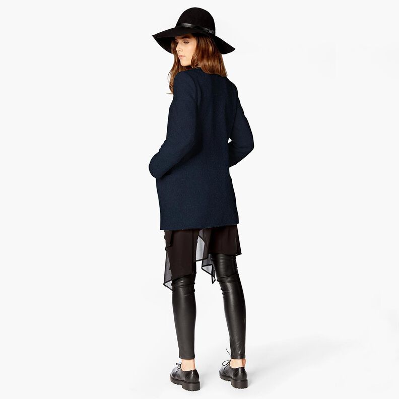 Woll-Fleece reine Schurwolle Uni – schwarzblau, image number 5