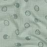 Musselin/ Doppel-Krinkel Gewebe Igel | Poppy Fabrics – hellmint/dunkelgrün,  thumbnail number 2