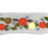 Tüllband Blumen-Stickerei  – braun/rot,  thumbnail number 1