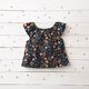 Babycord romantische Blumenwiese Digitaldruck – schwarz,  thumbnail number 5
