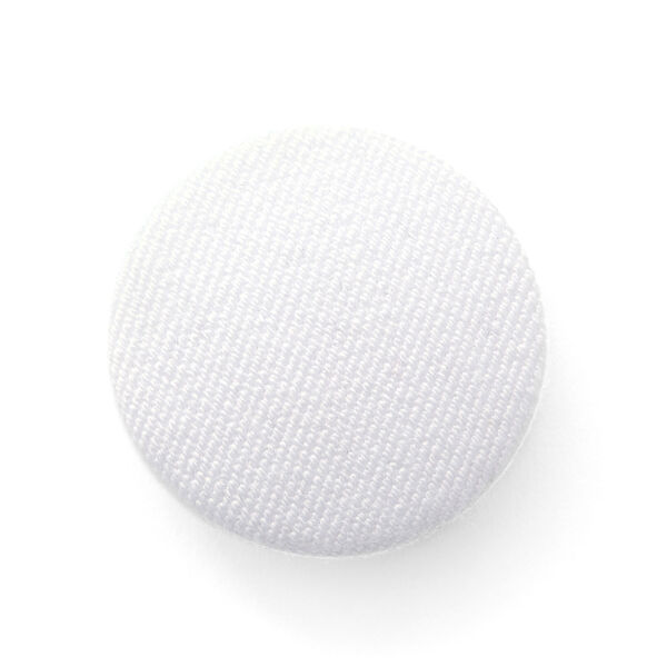 Bezogener Knopf, Bi-Stretch Gabardine 5 - weiss, image number 1