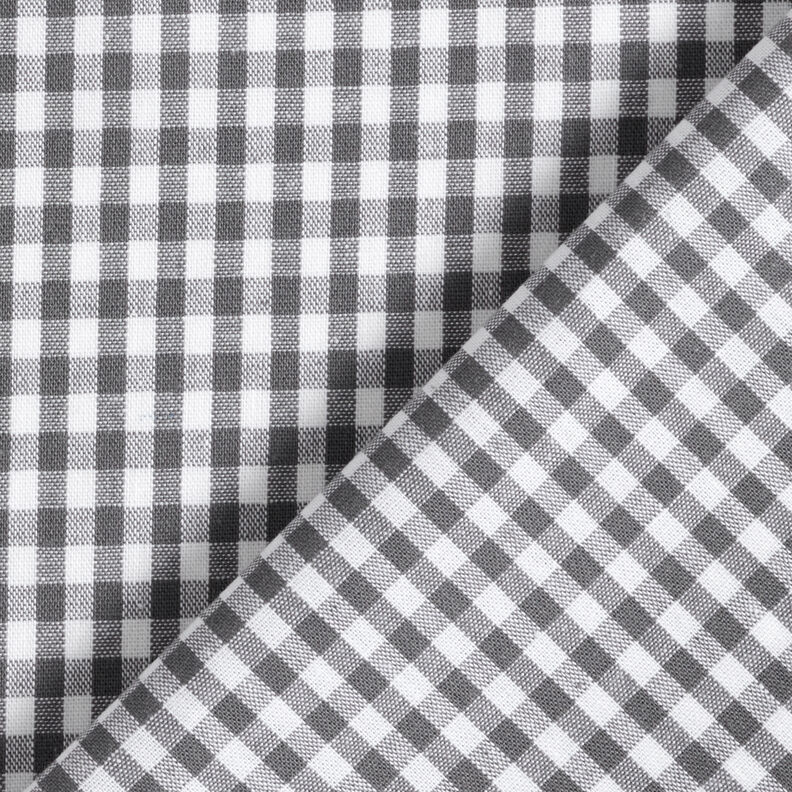 Baumwollstoff Vichykaro 0,5 cm – perlgrau/weiss,  image number 4