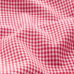 Baumwollstoff Vichykaro 0,2 cm – rot/weiss, 