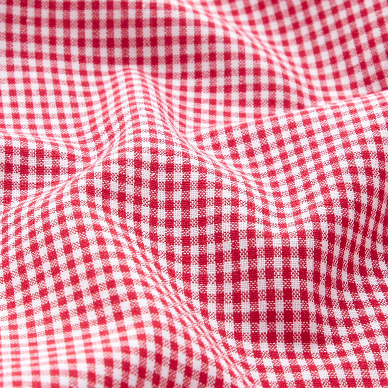 Baumwollstoff Vichykaro 0,2 cm – rot/weiss,  image number 2